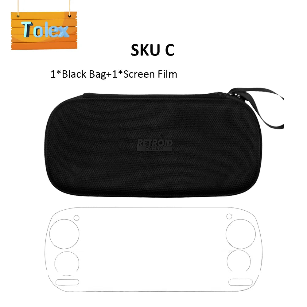 Retroid Pocket 5 Shell Cover and Bag Compatible Handheld Game Console Portable Carry Bag Protected RP5 Suitable in Packed
