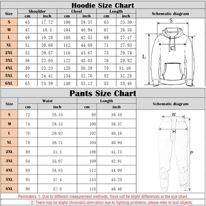 Wolf 3d Printed Hoodie Pants Suit Male Autumn and Winter Casual Sweashirt Pullover Men Tracksuit Set Fashion Men's Clothing Suit.
