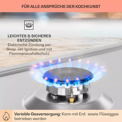 TopStrong  2-burner Stainless Steel with Automatic Flame Protection, Natural Gas Propane Built-in Gas Hob YYEUGCT-S02.