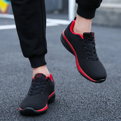 Men Women Knit Sneakers Breathable Athletic Running Walking Gym Shoes.