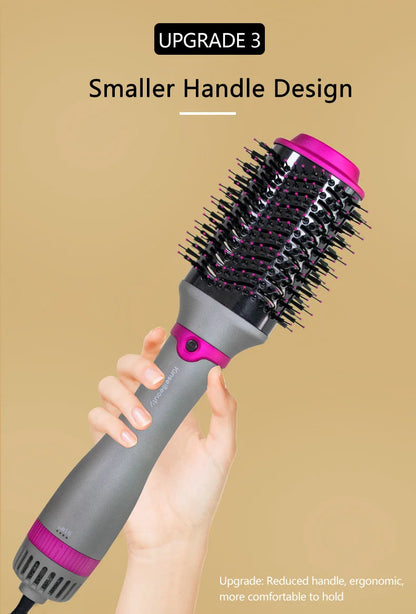 Hot Air Hair Brush Kinseibeauty 2 In 1 Hair Dryer Styling Brush Negative Iron Generator Curling Straight 1200W Hair Dryer.