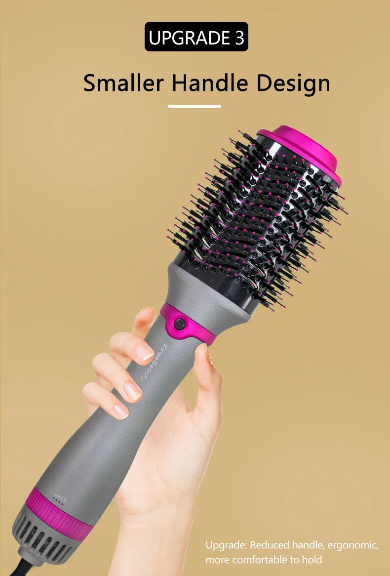 One Step Hair Blower Brush 360 Rotating Power Cable Hot Air Paddle Styling Brush Negative Ion Generator Curling Combair Straigh.
