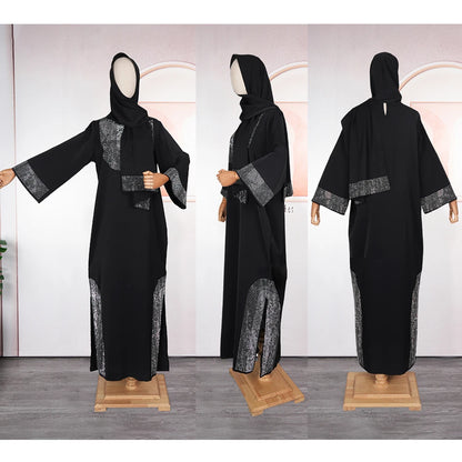 Abayas For Women Dubai Luxury 2025 African Muslim Fashion Dress Caftan Marocain Evening Party Dresses Boubou Robe Djellaba Femme.