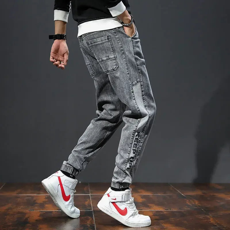 Trendy Marke Frühling Herbst 2023 Neue männer Jeans Lose Fit Vielseitig Arbeitskleidung Stil Koreanische Beiläufige Lange Hosen