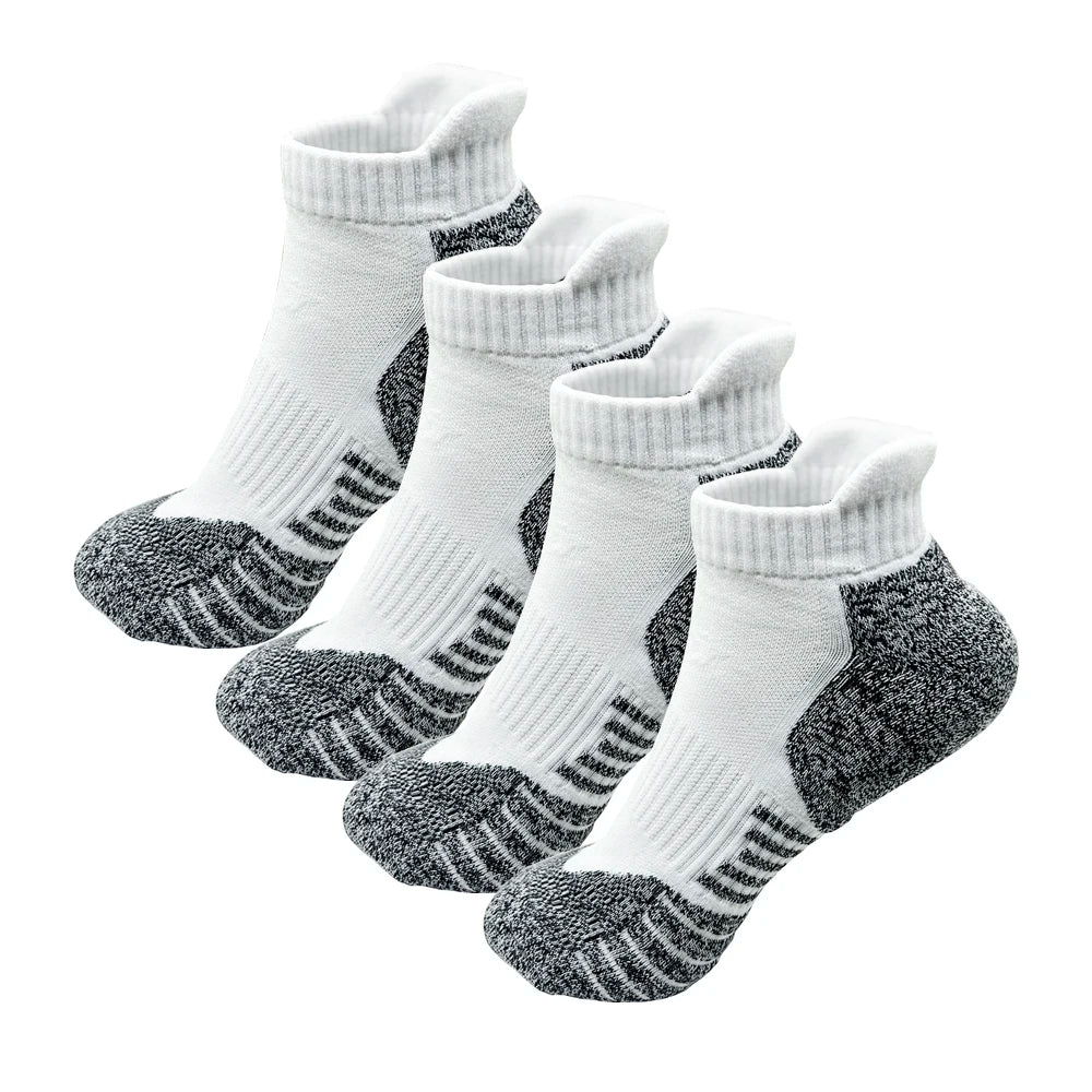 2/4 Pairs Cushioned Cotton Ankle Socks for Men Athletic Running Socks Low Cut Casual Sports Sock Tab Short Socks for Men Women.