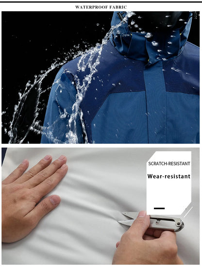 CHRLCK Men's Waterproof Hiking Jacket Women Windproof Windbreaker Breathable Camping Hunting Running Trekking Fishing Coats.