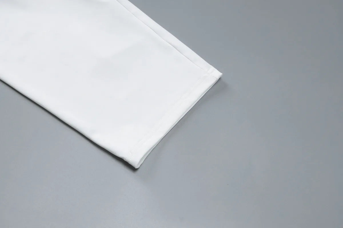 Tossy White Shorts 2 Piece-Set Female See-Through Slim Pleated Fashion Cropped Top And High Waist Shorts Sets Women's Outfits.