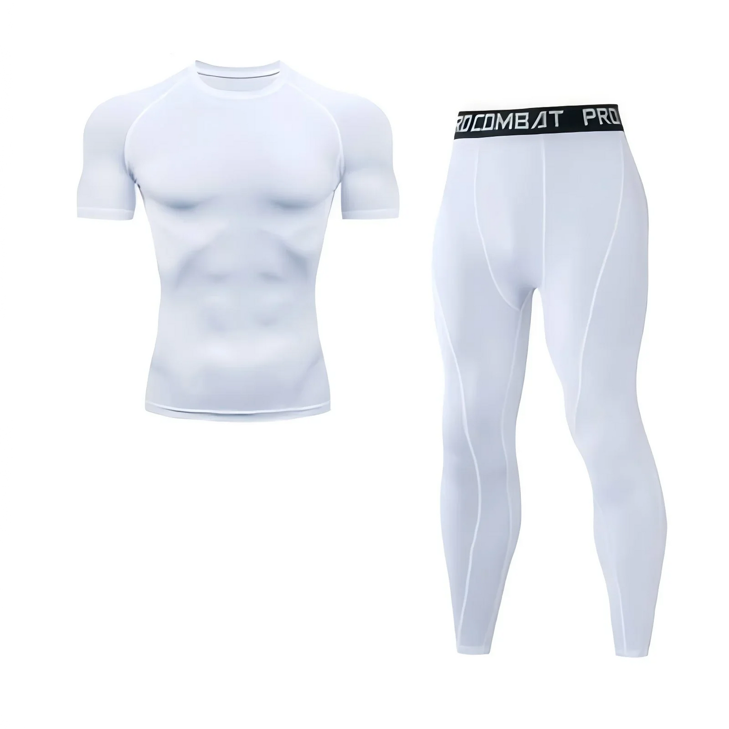 New Men's Tracksuit Gym Fitness Running 2 Pcs/Set Quick Dry Sweat-absorb Compression Sport Suit Clothes Jogging Sport Wear S-3XL