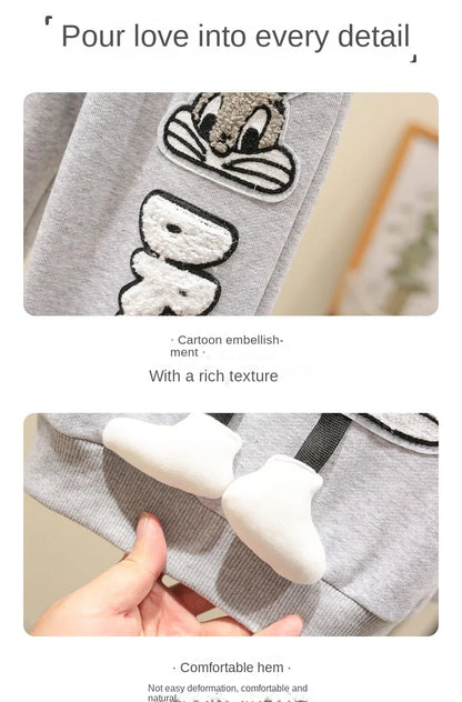 Autumn Kid Boy Clothes Set Cartoon Printed Sweatshirts Pullover Top and Pants Bottom 2pcs Suit Children Girls Outfits Tracksuits.