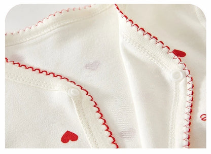 Somenie Baby-Einteiler, Frühling und Herbst, Baumwoll-Pyjama, Jungen- und Mädchen-Baby-Overall, niedlicher bedruckter Body, bequemer Einteiler für Neugeborene.