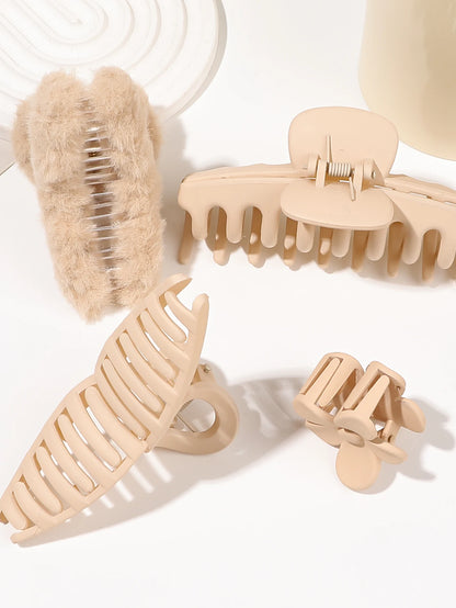 7/8Pcs Neutral Color Hair Clips for Women 4.7Inch Large Hair Claw for Thin Thick Hair,Big Matte Banana Clip,Strong Hold jaw clip.