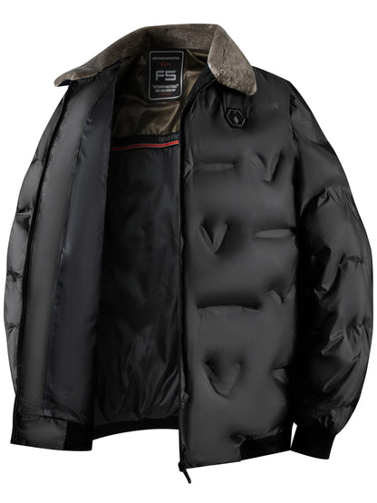 Winter warm jacket, casual business outdoor sports cotton jacket, lapel zipper, real pocket, men's jacket, jacket shirt
