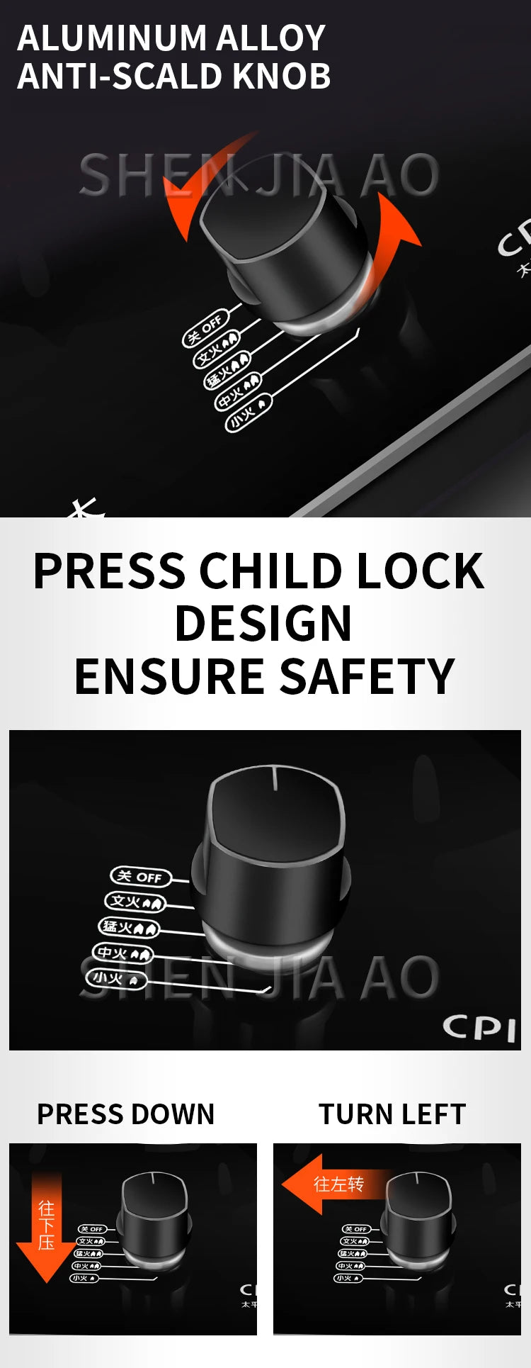 5.2Kw Gas Stove Single Stove Liquefied Petroleum Gas Desktop Embedded Single Natural Gas Gas Stove Household Fierce Fire.