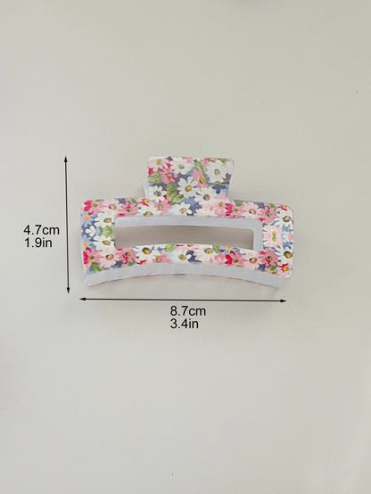 1/3/4/6 Pcs Medium Hair Claw Clips for Women Girls, Pink Strong Hold Matte Square Hair Clips for Thick Thin Hair