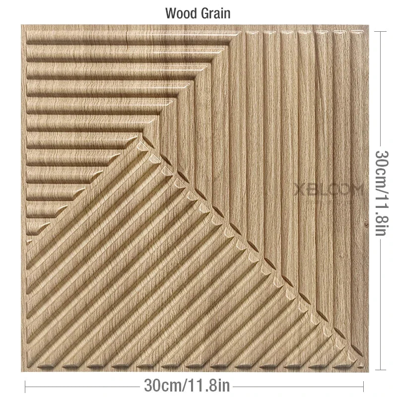 12pcs 30x30cm Champagne Gold color 3D Wall Panel gold luxurious 3D Wall Sticker Wedding party Wood grain Waterproof Wallpaper