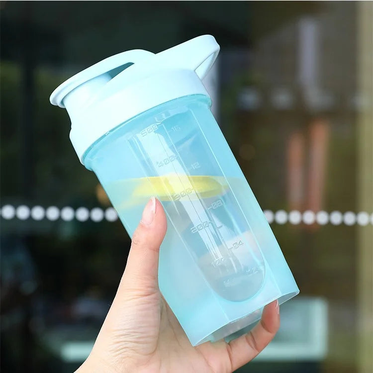 Shake Cup Sports Fitness Water Bottle Milkshake Cup Sports Plastic Water Cup Creative Plastic Drinking Cup Protein Powder Cup