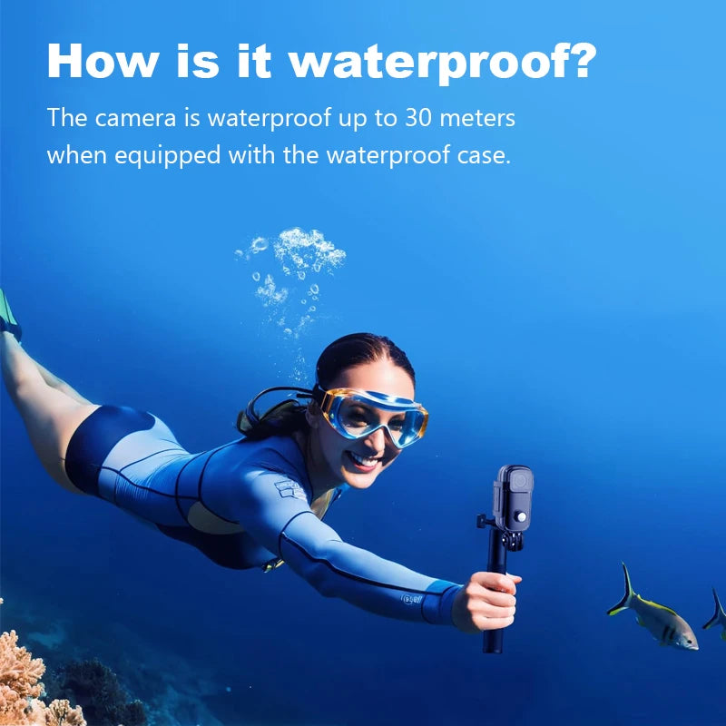 SJCAM C100 Plus Action Cam 4K Electronic Image Stabilization 2.4G WiFi 30M Waterproof With Case Sport Camera Black White.