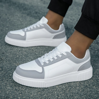 YRZL Womens Sneakers Autumn White Shoes Lightweight Thick Sole Non Slip Skatebaord Shoes Unisex Casual Sports Shoes for Man.