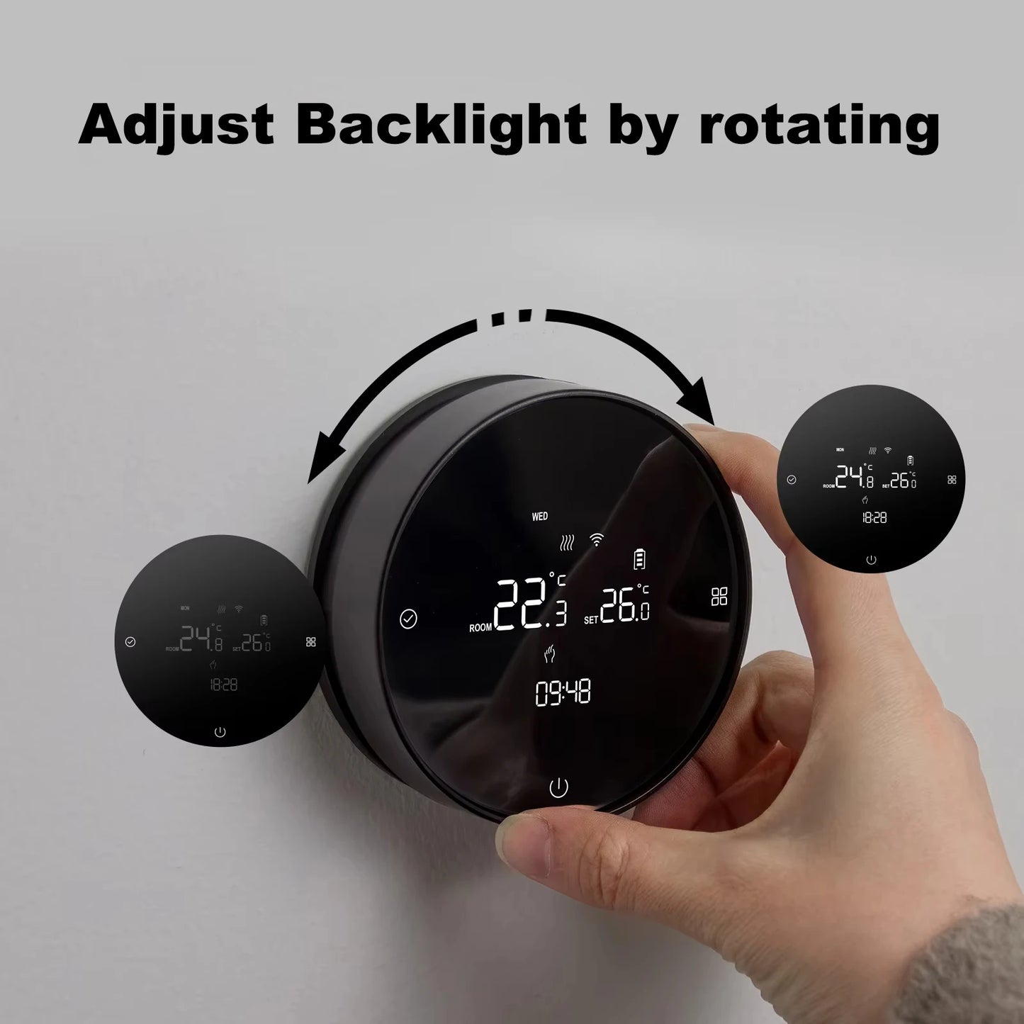 RKHK Tuya WiFi Smart Thermostat，RF Wireless Receiver Temperature Controller，For Water Gas Boiler Support Alexa and Google Home.