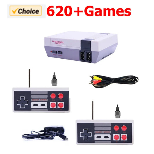 Retro Game Console Classic Mini Video Game System Built-in 620 AV Games 8-Bit FC Nes TV Console for Adults and Kids Gift.