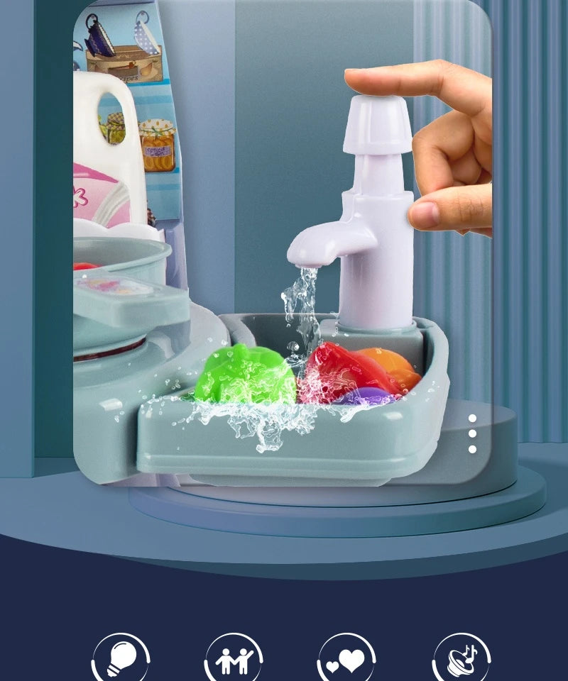 Simulated Kitchen Toys Kitchenware Lighting and Sounds Cooking Game Set Children Fun Educational Toy Educational Toys Boys Girls.