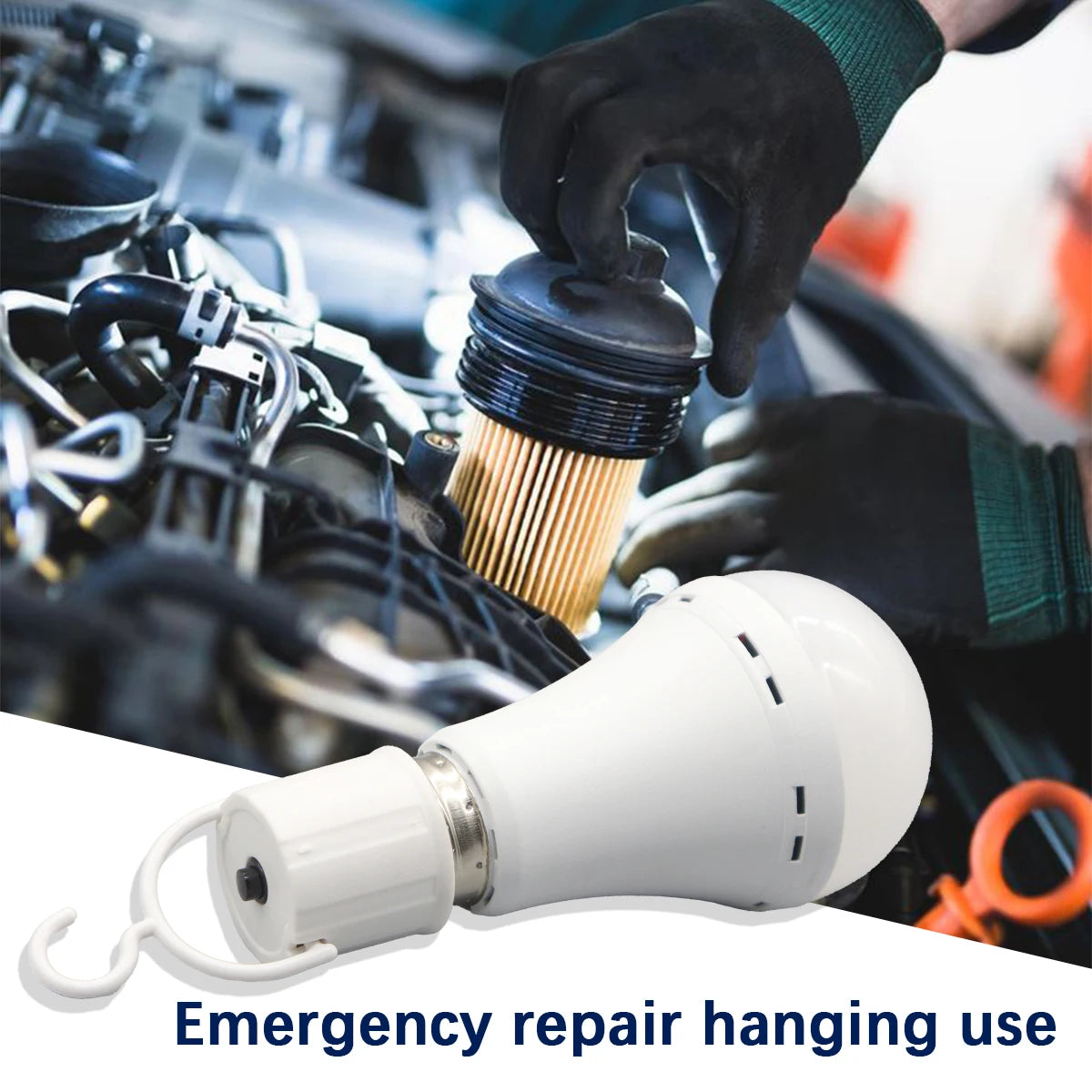 LED-Notfalllampe, wiederaufladbare Glühbirne, 7 W, E27, 110 V, 220 V, tragbar, zum Aufhängen, 3-Wege-Campinglampe, Zelt, Zuhause, Stromausfall, Veranda.