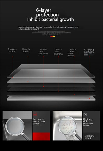 Stainless Steel Kitchen Sink Large Single Slot Undermount Basin Household Washbasin Multifunctional Sinks Apartment