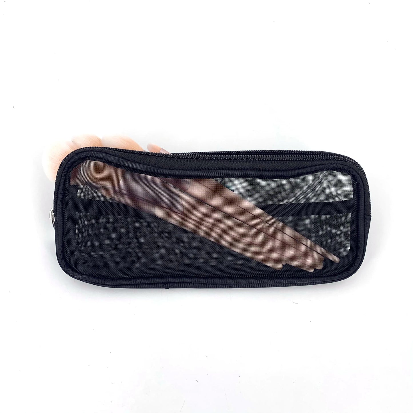 1 Pc Stand Cosmetic Bag for Women Clear Zipper Makeup Bag Travel Female Makeup Brush Holder Organizer Toiletry Bag.