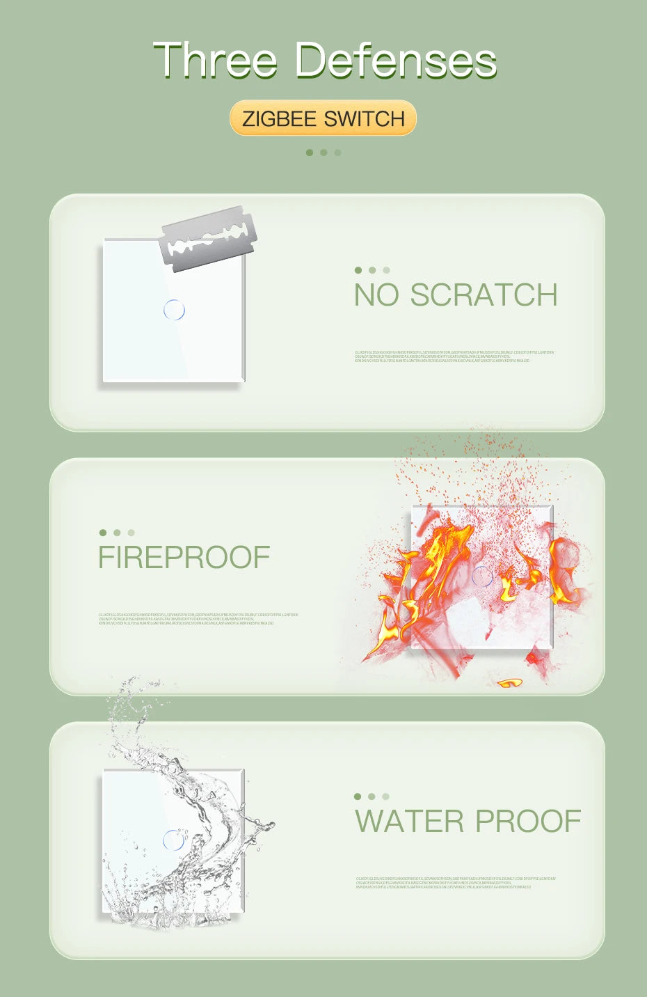 BSEED Zigbee 1/2/3Gang Touch Schalter Smart Wand Licht Schalter Tuya Google Smart Leben Alexa App Steuerung glas Panel Keine Neutral.