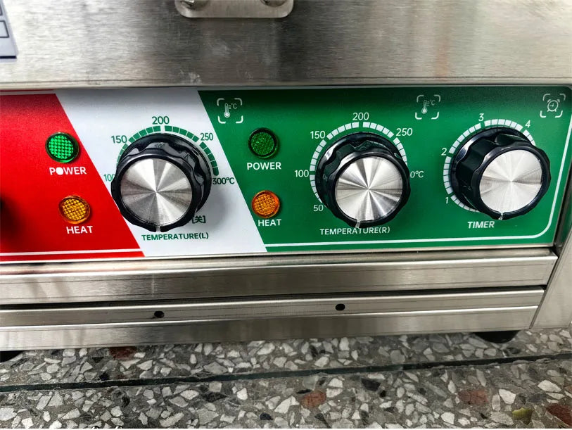 Commercial Slipper Shape Waffle Maker Machine 4 or 6 Holes Non-stick Waffle Iron Kitchen Snack Equipment.