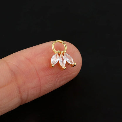 1pc Crown Pendant Dangle Earrings For Teen Girl Kpop Style Gold Color Stainless Steel Hoops Ear Cartilage Rook Piercing Jewelry.