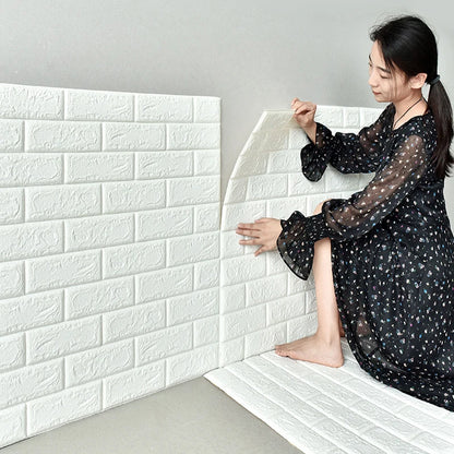Pvc Brick Pattern Self-adhesive Wallpaper DIY Room Decor 1-10pcs 70cmX1m Waterproof Wall Stickers 3D Modern Home Decoration