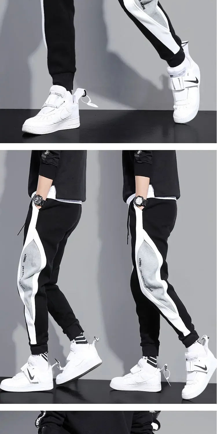 Summer Thin Men's Korean Style Trendy Brand Casual Pants Plus Size Bunched Feet Sweatpants Loose Fit Versatile Pants For Men.