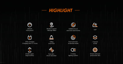 Kukirin G3 Pro Electric Scooter Dual Motor 52V23.4AH Large Battery Fast Off-Road 10 Inch 80km Long Endurance Electric Scooter.