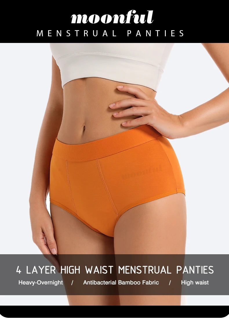 3PCS/Lot Menstrual Panties Woman Very Abundant Flow Menstruation Underwear High Waist Leak Proof Period Panties for Girls Set.