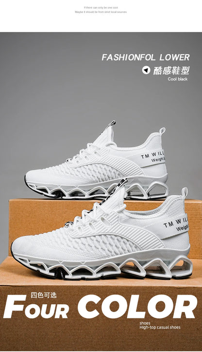 Luxury Men's Sneakers Casual Breathable Running Loafers Fashionable Trainer Race Tenis for Male Comfortable Shoes.