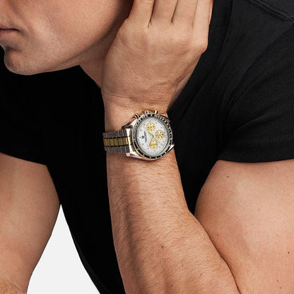 PAGANI DESIGN 2025 New Saturn Men's Watches Top Luxury Quartz Watch Men Light Tan Chronograph AR Sapphire crystal Wristwatch Men