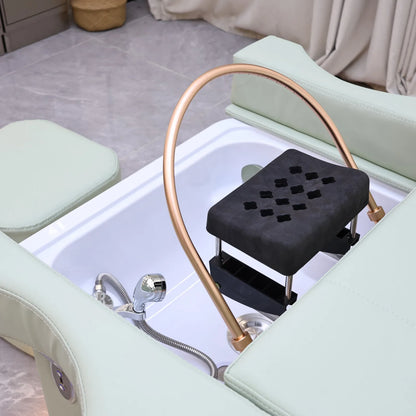 XinSheng 2025 Elektrischer Lift-Shampoo-Bett-Massagetisch – All-in-One-Salonstation mit Begasung, Fußbad und Haarwaschbecken