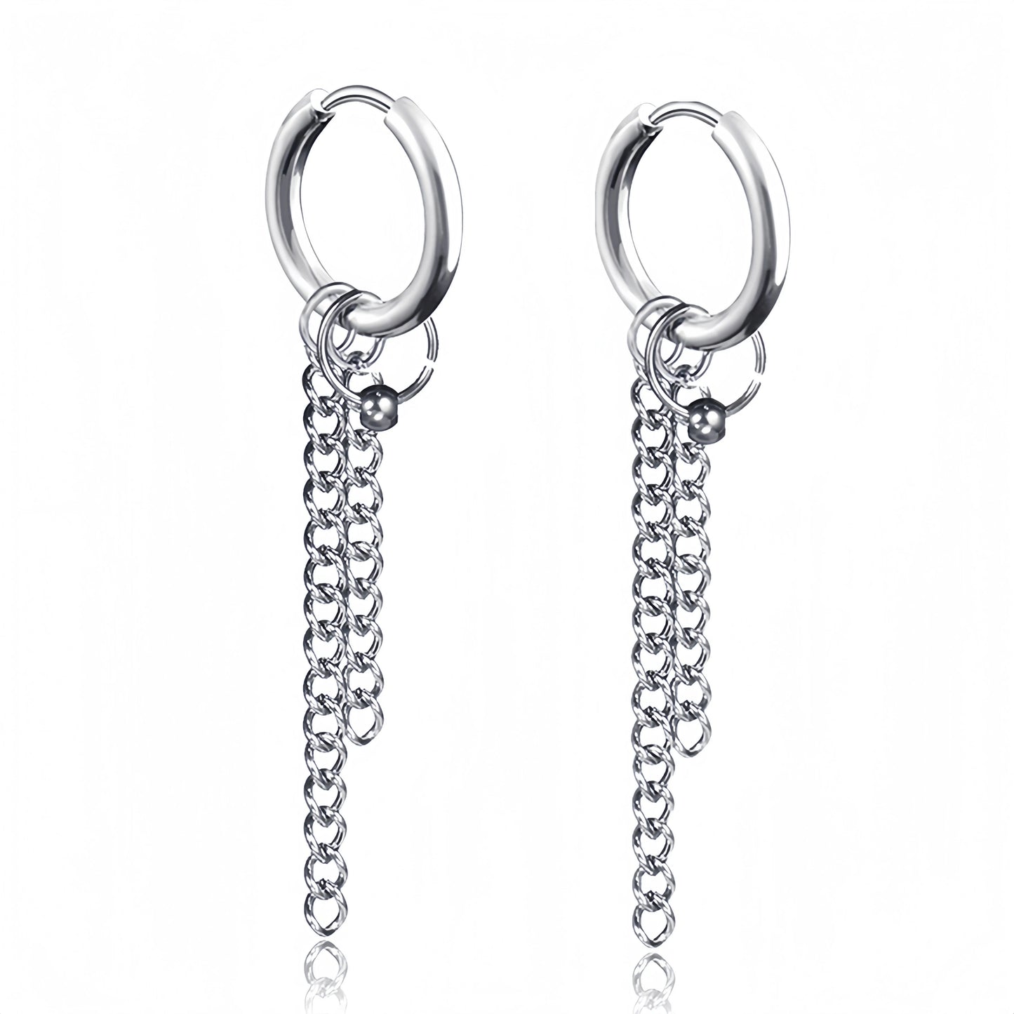 Long Hanging Crosses Leaves Pendants Hoops Woman Earrings Man Vintage Stainless steel Hip Hop Ear Piercing Jewelry Accessories.