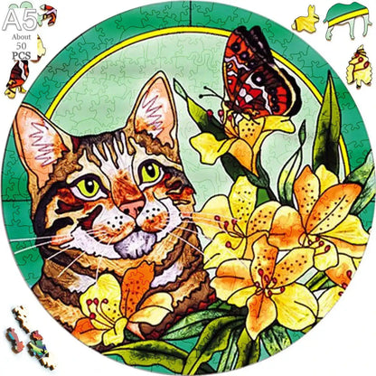 Medium Difficulty Jigsaws for Kids Adult Animal Puzzle Wood Beautiful Bird Owl Cat Wooden Puzzle Home Deco Holiday Gifts