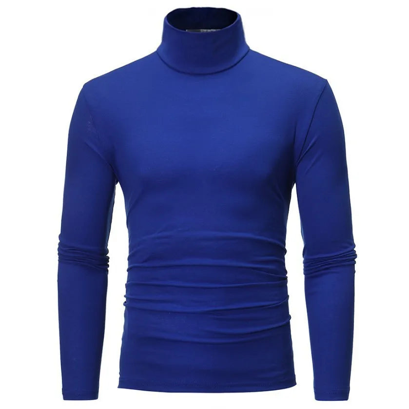 2023 new Sweater Men Solid Color Turtleneck Pullovers Pull Homme Men's cold Blouse Winter Long Sleeve T Shirts