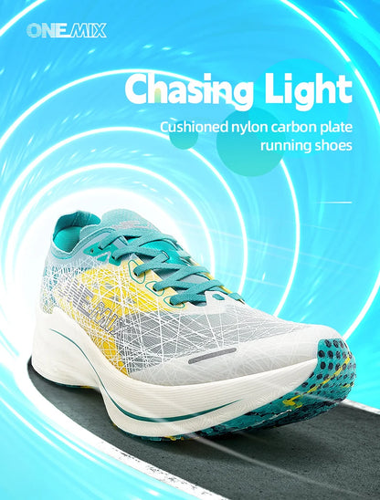 ONEMIX Marathon Carbon Plate Running Shoes Shock Absorption Ultra-light Sports Shoes Rebound Technology Outdoor Men Sneakers.
