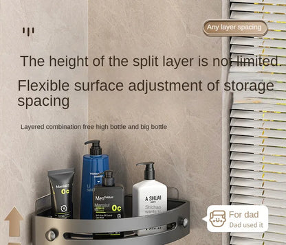 2PCS Badezimmer Regale Küche Lagerung Organizer Kunststoff Shampoo Rack Dusche Regal Bad Zubehör Kein Bohrer Regal