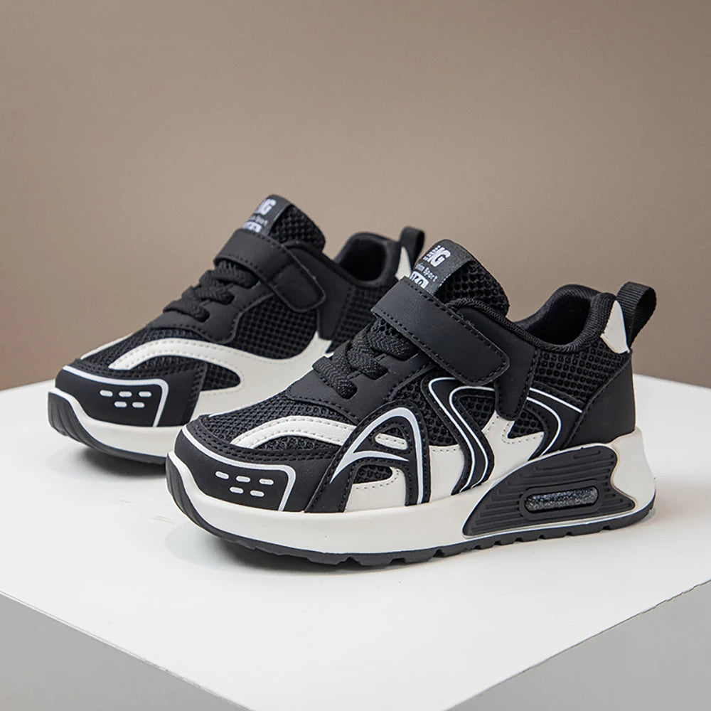 Autumn Children's Sport Shoes PU Leather Teenager Kid's Sneakers Anti-slippery Trend Fashion Girl's Sneakers Boy Running Shoes.