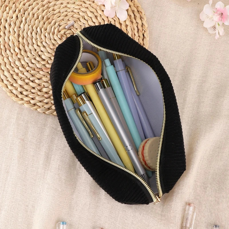 Federmäppchen, einfarbig, Federmäppchen, Schulbedarf, großes Fassungsvermögen, Schreibwarentasche, Schule, japanisches Briefpapier, Schulbedarf.