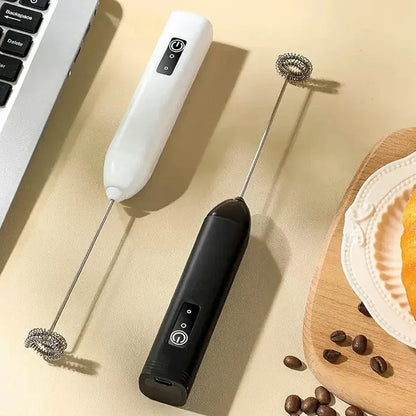 Xiaomi Cordless Electric Milk Frother Hand Mixer Whisk, USB 3 Speeds Handheld Milk Foamer for Coffee Cappuccino Mini Blender.
