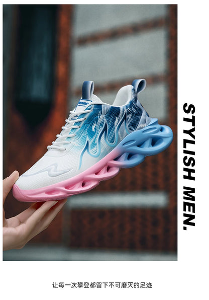 Men Running Shoes Mesh Breathable Flat Cushioning Soft Comfortable Sneakers Outdoor Gym Trendy Casual Jogging Shoes for Men