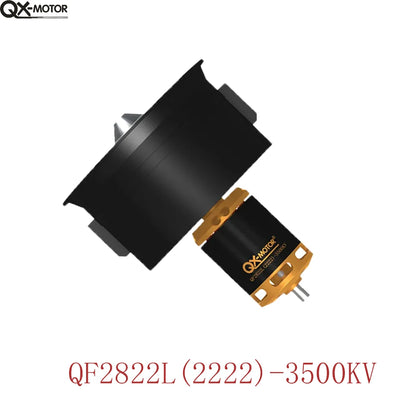 QX-MOTOR 64mm EDF 12 Blades Duct Fan QF2822 2200KV 2400KV 3500KV 3800KV 4300KVBrushless Motor for DIY RC Drone Accessories Parts.