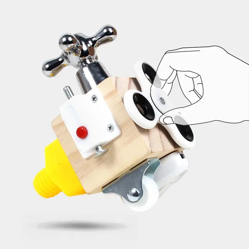 Kids Busy Cube Wooden Fidget Toy Cube Montessori Educational Baby Travel Toys Learning Basic Life Skills Sensory Busy Boards.