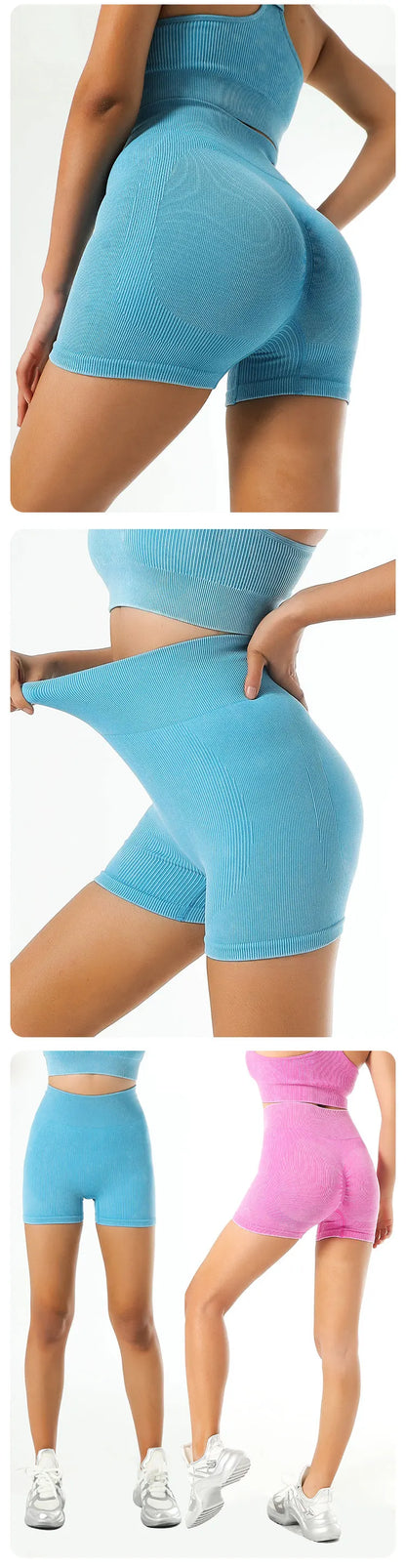 Yoga Suit High Waist Leggings Running Training Tights Sports Outfits Long Sleeve Crop Top Bra Seamless Fitenss Set Fitness Wear